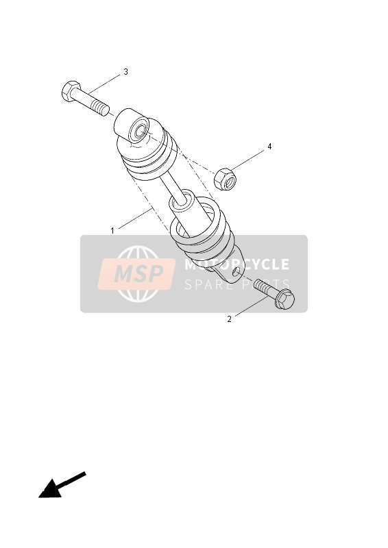 Yamaha YN50FMU 2014 Suspension arrière pour un 2014 Yamaha YN50FMU